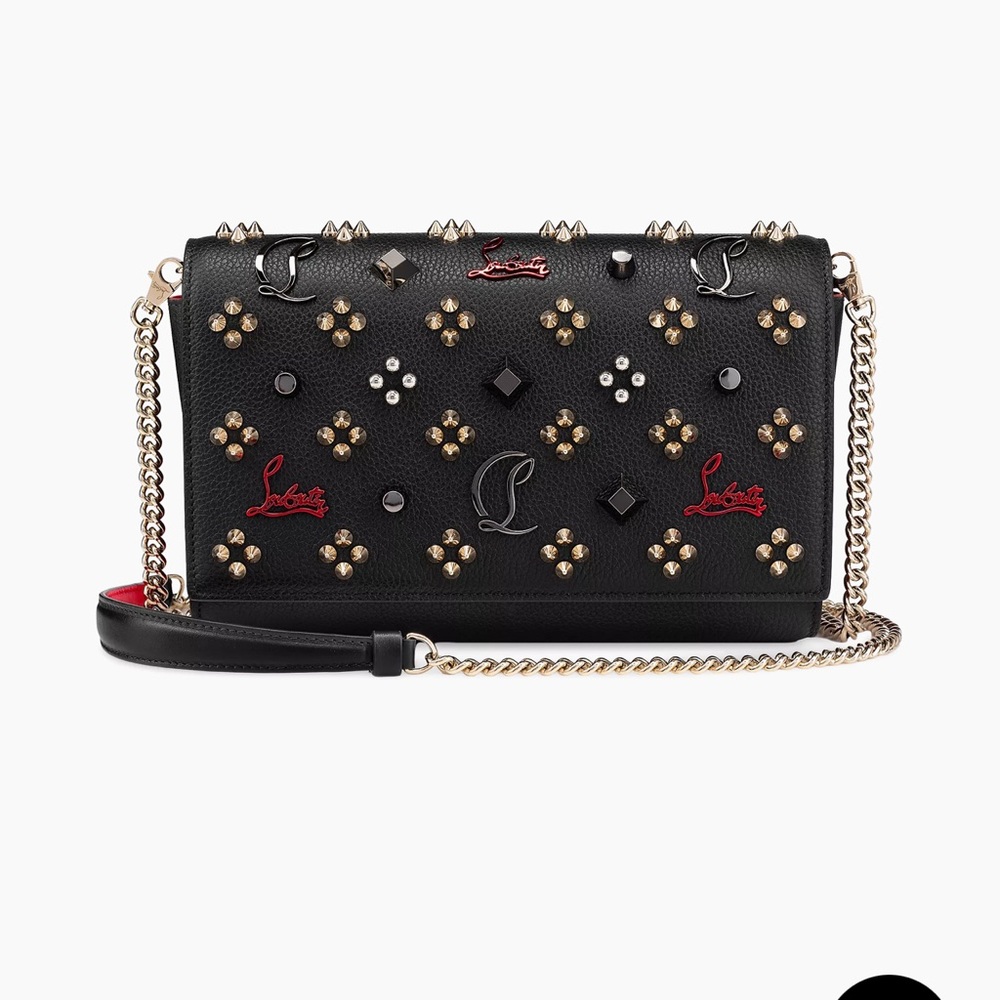 Christian Louboutin Black and Gold Studded Women's Bag
